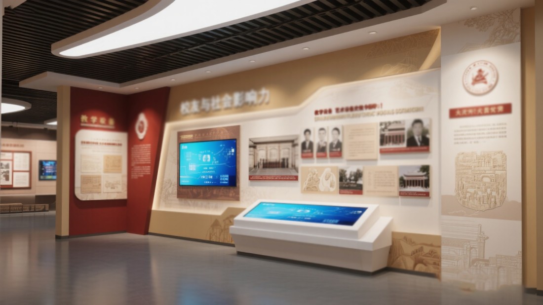 校史館設計效果圖，校史展館